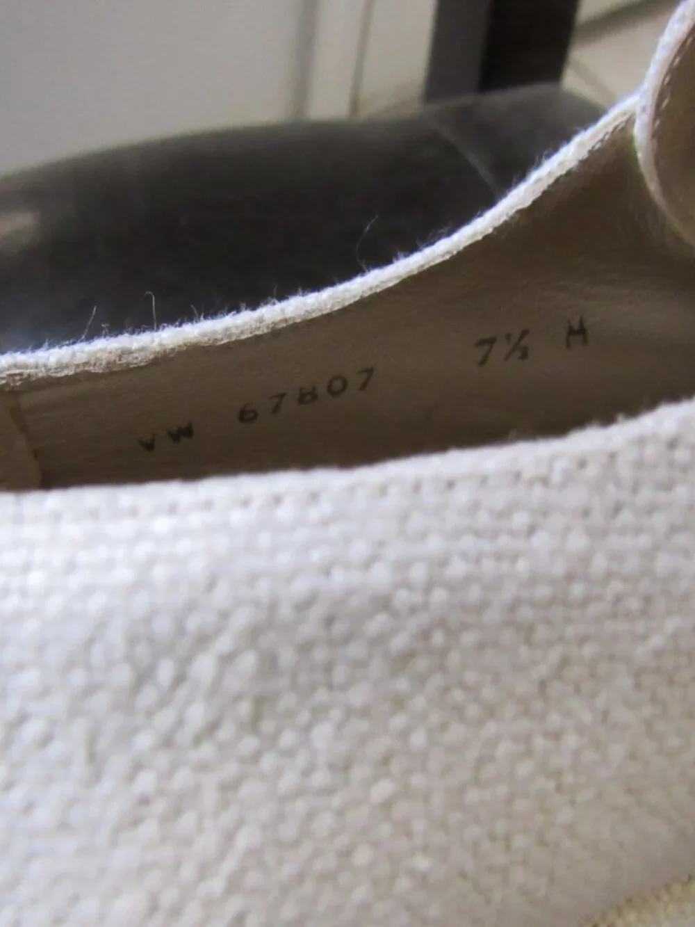 STUART WEITZMAN Mantra Ivory Linen Lace Up Oxford Platform Espadrilles Sz 7.5